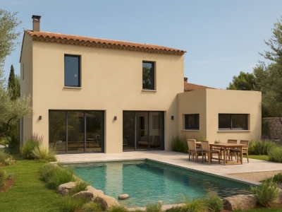 Vue extérieure Construction d'une Villa moderne à Villeneuve-lès-Avignon